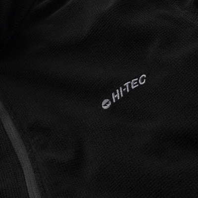 Bluzë sportive Hi-Tec Damis II Full Zip SP për burra, poliester, me zinxhir, e zezë