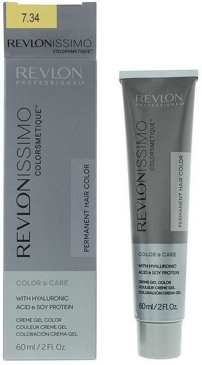 Боја за коса Revlon Revlonissimo Colorsmetique 7.34, 60ml, средно руса бакарно златна
