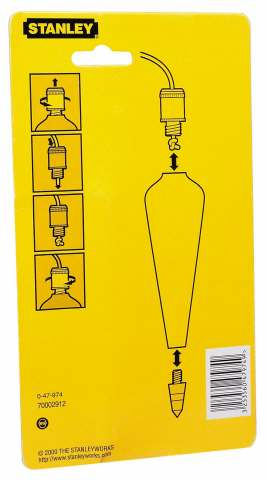 Plumb matës Stanley Precision 47-973, 225g, bronx, ngjyrë flori