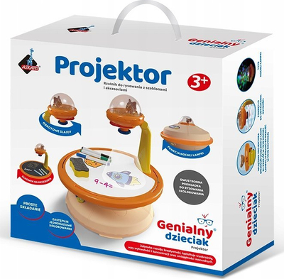 Projektor vizatimi për kalamaj Askato Brilliant Kid, me slajde, bën edhe për llampë nate, portokalli