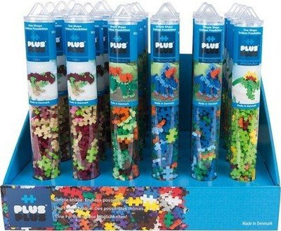 Lodra për ndërtim Plus-Plus Display Tubes Mix Dinosaurs, set me 24 tuba, me ngjyra nga të gjitha