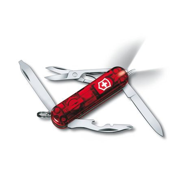 Thikë xhepi Victorinox MIDNITE MANAGER, e kuqe e tejdukshme, LED - e bardhë