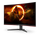 Monitor gaming AOC CQ32G2SE, 31.5", 2K QHD 165Hz, i zi e kuqe