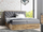 Shtrat kontinental WOOD 7 180x200 + dyshek, hirtë e errët