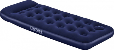 Dyshek ajror Bestway Single Flocked, një person, për kamping dhe shtëpi, blu