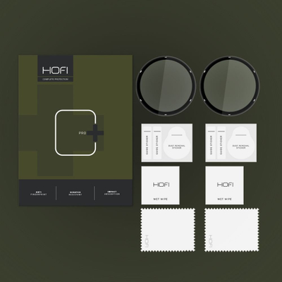 Mbrojtës ekrani Hofi Hybrid Glass Pro+, 2 copa, për Garmin Vivoactive 5, i zi