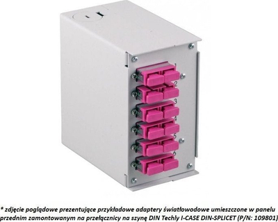 Aksesor rrjeti Techly I-CASE DIN-SPL6SCDT, për sistemim kabllosh Ethernet