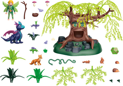 Set lojrash Playmobil Ayuma Pema e Urtësisë 70801, 67 copa, me dritë në errësirë, shumëngjyrësh