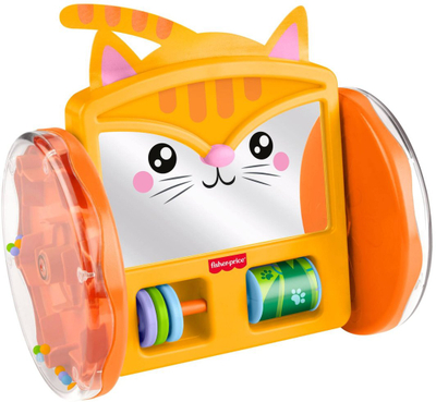 Lodër pasqyrë rrotulluese Mattel Fisher Price JLF98, për bebe, mace, portokalli