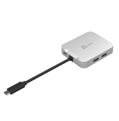 Adapter USB C J5create JCD391 4K60 Elite, PD Multi Port, ngjyrë argjendi
