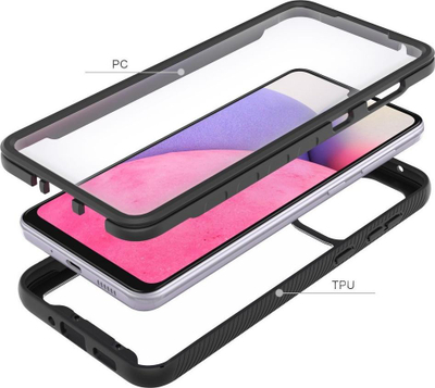 Mbështjellëse Tech - Protect DEFENSE360 për Galaxy A33 5G, e zezë
