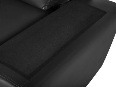 Divan dy vendesh Faux Leather, lëkurë sintetike, i zi