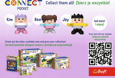 Set ndërtimi Trefl Connect Pocket 35 Goca Zoe, 35 pjesë, shumëngjyrësh