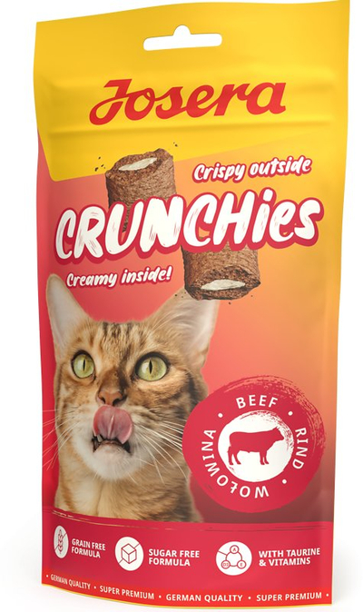 Крцкави грицки за мачки Josera Crunchies Beef, со говедско месо, 60g