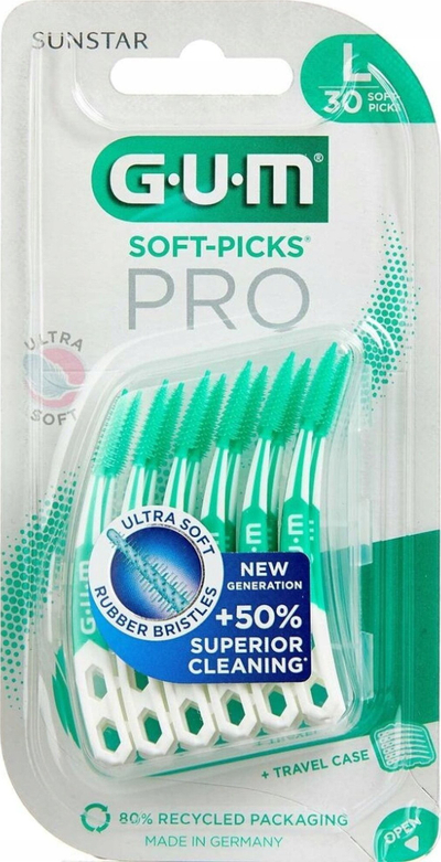 Меѓузабни стапчиња GUM Soft-Picks Large, 30 парчиња, меки