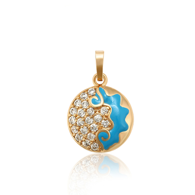 Varëse elegante e praruar në ari 18 karatësh mbretërore orientale VE18KMO, ari/kaltër