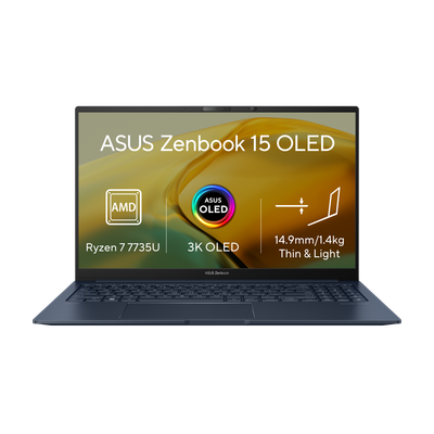 Laptop ASUS Zenbook 15 OLED, 15,6\", 2,8K, Ryzen 7 7735U, 16GB RAM, 1TB SSD, i zi
