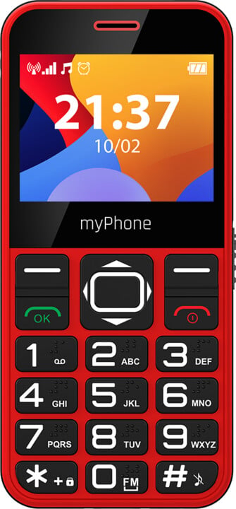 Celular myPhone HALO 3, i kuqe + mbajtëse