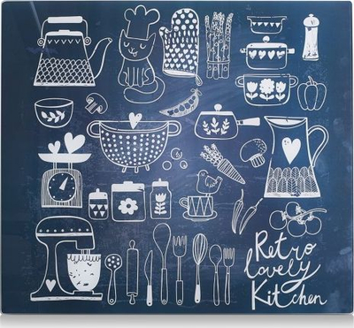 Pllakë mbrojtëse xhami Zeller Lovely Kitchen, 50x56 cm, transparente