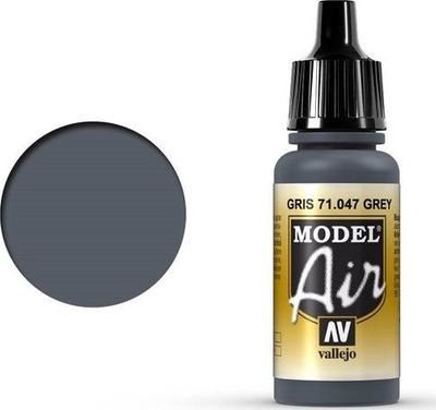 Bojë akrilike për airbrush Vallejo Model Air Grey, 17ml, gri mat
