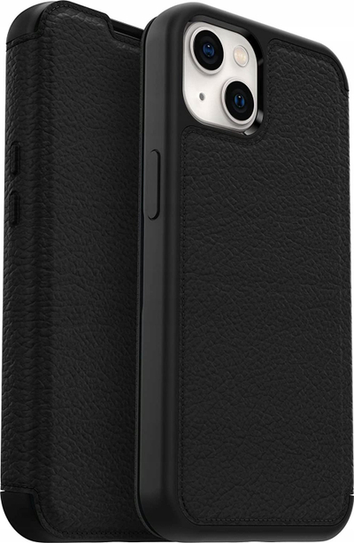 Futrollë folio OtterBox Strada për iPhone 13, lëkurë, e zezë
