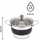 Set tenxherësh Kamille, 6 pjesë, çelik inox, për induksion, e zezë