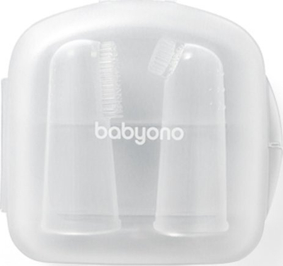 Set furça silikoni për dhëmbë foshnje BabyOno, 2 copë, 0m+