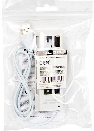 USB HUB 4 порти, USB 2.0, 480 Mb/s, со осветлување