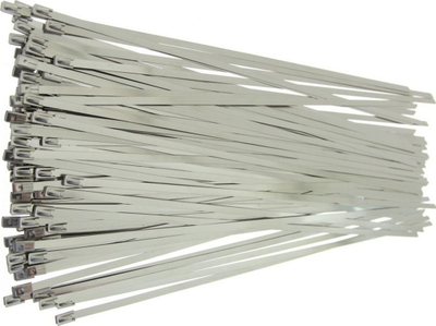 Lidhëse kabllosh inox Ball-lock, 8x350mm, T304, ngjyrë metali