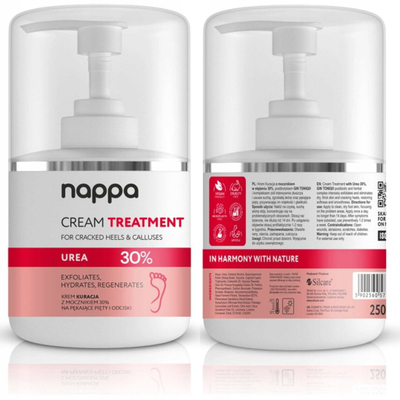 Krem këmbësh Silcare Nappa, trajtim për thembra të çara dhe kallove, 30% urea, 250ml