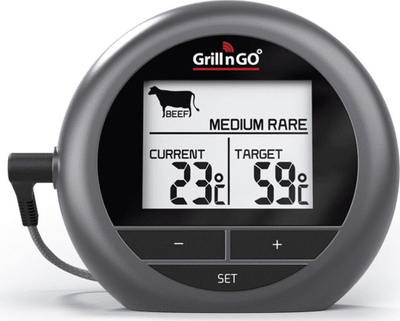 Termometër mishi GrillnGo One 2.0, pa tela, me Bluetooth, gri