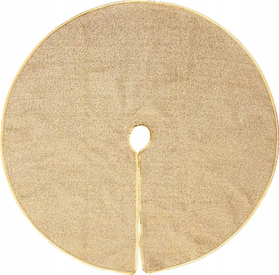 Tapet për poshtë pemës Atmosphera Rug Under Christmas Tree, Ø 90 cm, poliester, i artë me shkëlqim