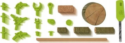 Сет за градење Haba Terra Kids Basic Construction Set, креативен, за деца 8+
