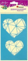 Shabllon plastik Titanum Hearts Mix, 10.5 x 18 cm, forma zemër, transparent