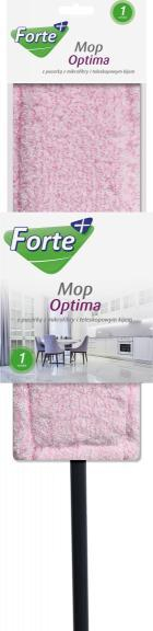 Mop pastrimi Forte Optima, mikrofibër, me bisht 107cm, rozë