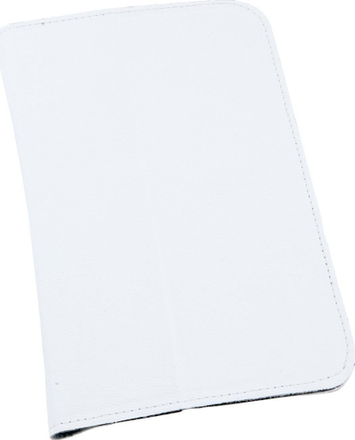 Kuti mbrojtëse për tablet Quer, Samsung Galaxy Tab P3100, lëkurë e vërtetë, e bardhë
