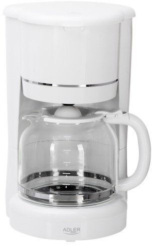 Aparat за кафе со филтер Adler AD 4383, 1.5L, за мелено кафе, бел
