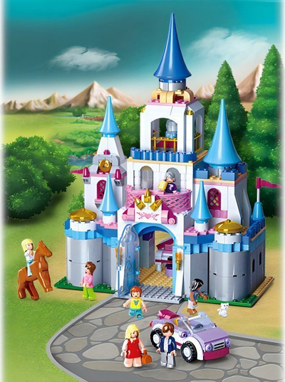 Set blloqesh ndërtimi Torro Castle Sapphire, kalatë, shumëngjyrësh