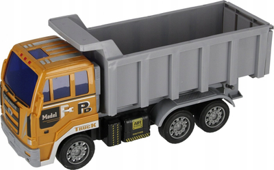 Lodër kamion me telekomandë Mega Creative Dump Truck, me drita e zë, 41 cm, i verdhë