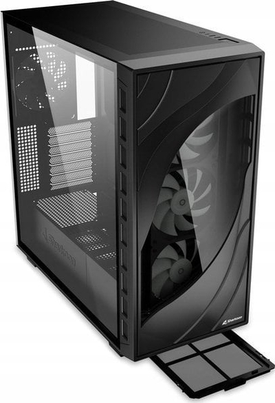 Куќиште за компјутер Sharkoon Rebel C80G RGB, Црна, Midi Tower