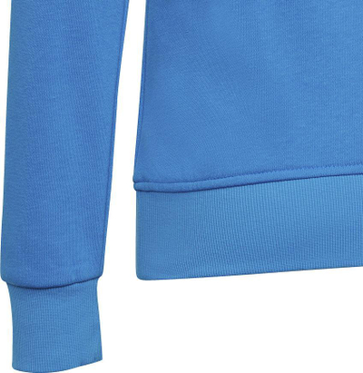 Bluzë sportive Adidas Performance me logo, me mëngë t'gjata, pambuk, blu me të bardhë