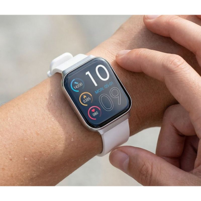 Smartwatch për goca Gravity GT44-4, ekran 1.75", IP68, argjend me rrip të bardhë