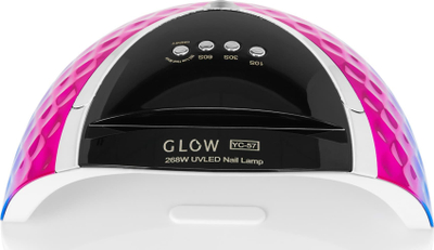 Лампа за нокти УВ ЛЕД Glow YC57 RN, 268W, сино розова