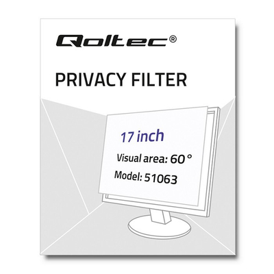 Filtër privatësie për monitor Qoltec, 17\", 5:4, i zi
