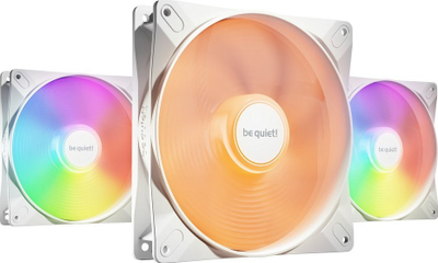 Ventilatorë për kasë Be Quiet! Light Wings LX, 140mm PWM, set me 3 copë, të bardhë