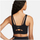 Reçipeta sportive Nike Zenvy Longline për femra, mbështetje mesatare, e zezë