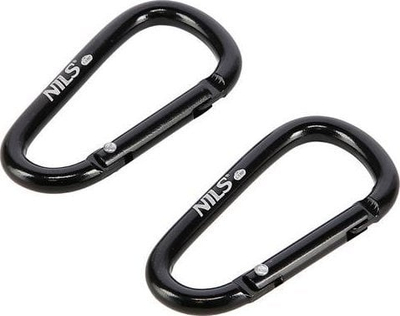 Karabinë kampingu Nils Extreme NC1710, set 2 copë, 5.8cm, e zezë