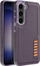 Kllëf telefoni Milano për Samsung S23 FE, i fortë mbrojtës, lëkurë sintetike, vjollcë e errët