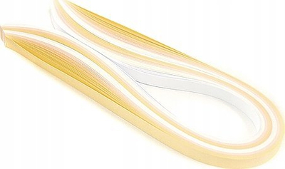 Shirita quilling krem, 10 mm x 50 cm, 100 copë