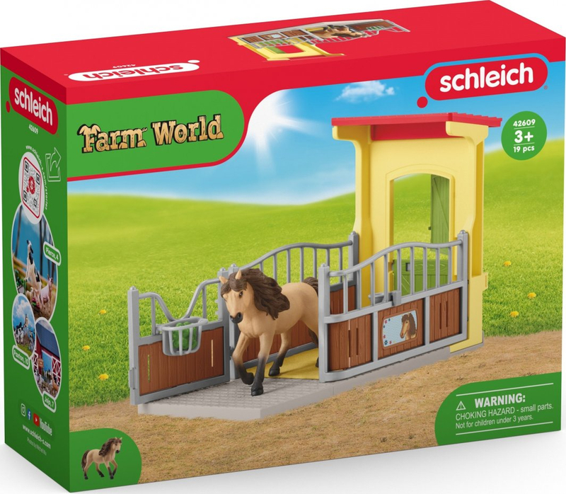 Set lodrash Schleich Farm World, bokës kali me poní islandez, shumëngjyrësh